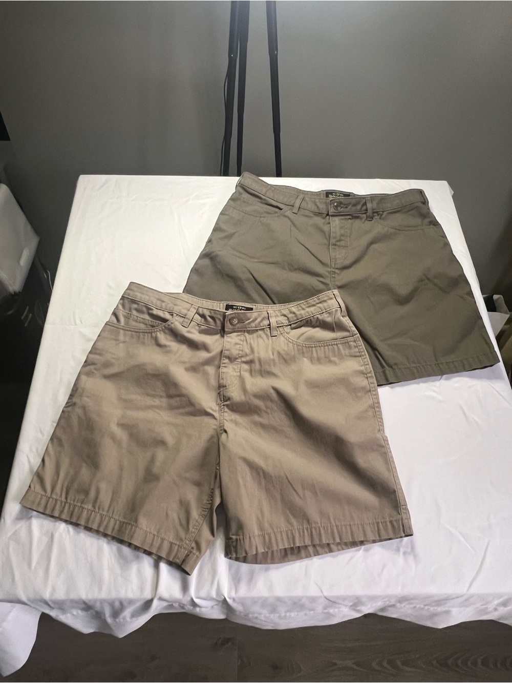 Women’s Classic Chino Shorts - Beige and Olive lot of 2 size 14